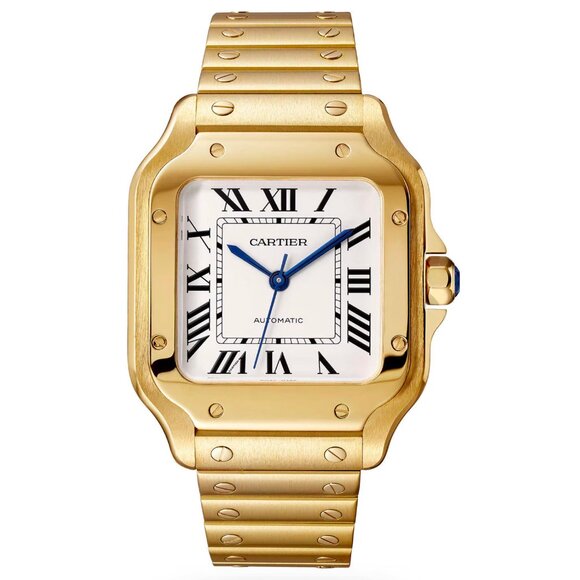 VINTAGE⭐️Cartier⭐️18K Solid Gold Santos Galbee Small Model - Picture 4 of 16